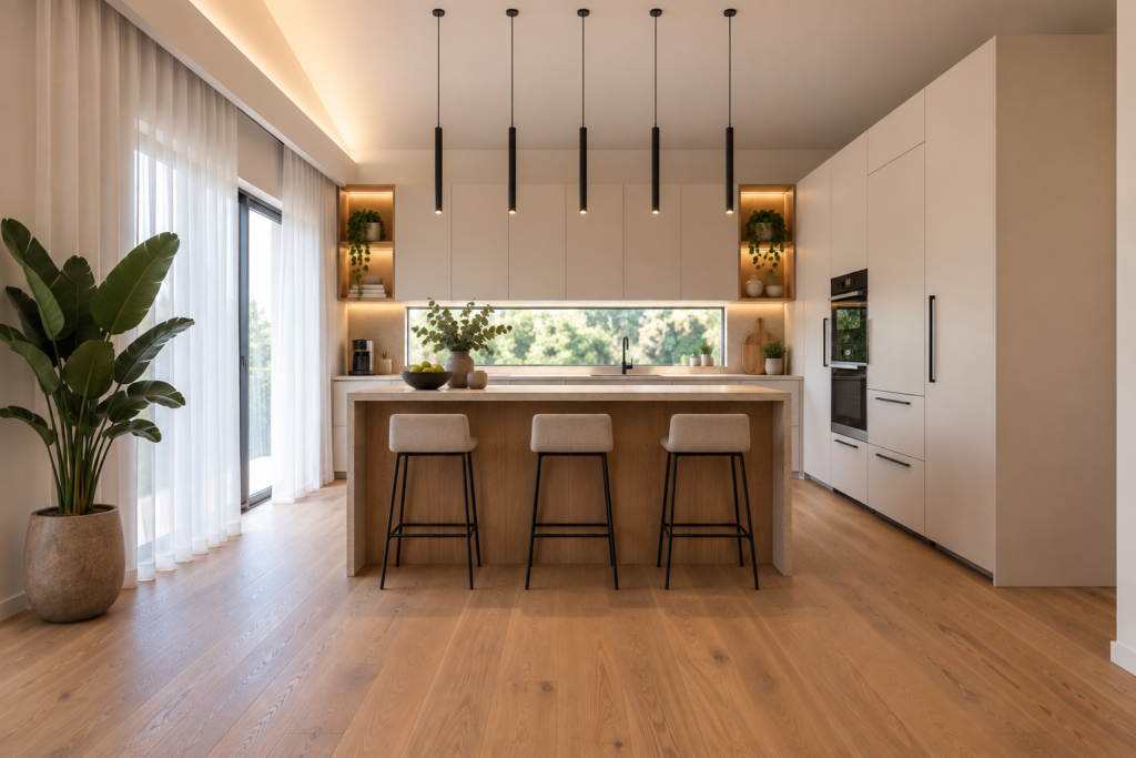 Cucina moderna con illuminazione LED